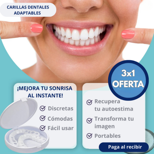 Carillas Dentales Adaptables - Transforma tu Sonrisa 😱OFERTA EXCLUSIVA 3X1😱
